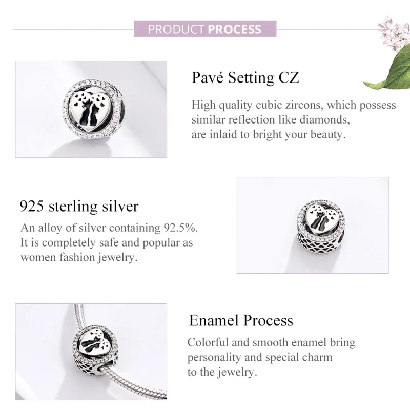 (image for) Silver Cat Love Charm - PANDORA Style - SCC1188 - View 4