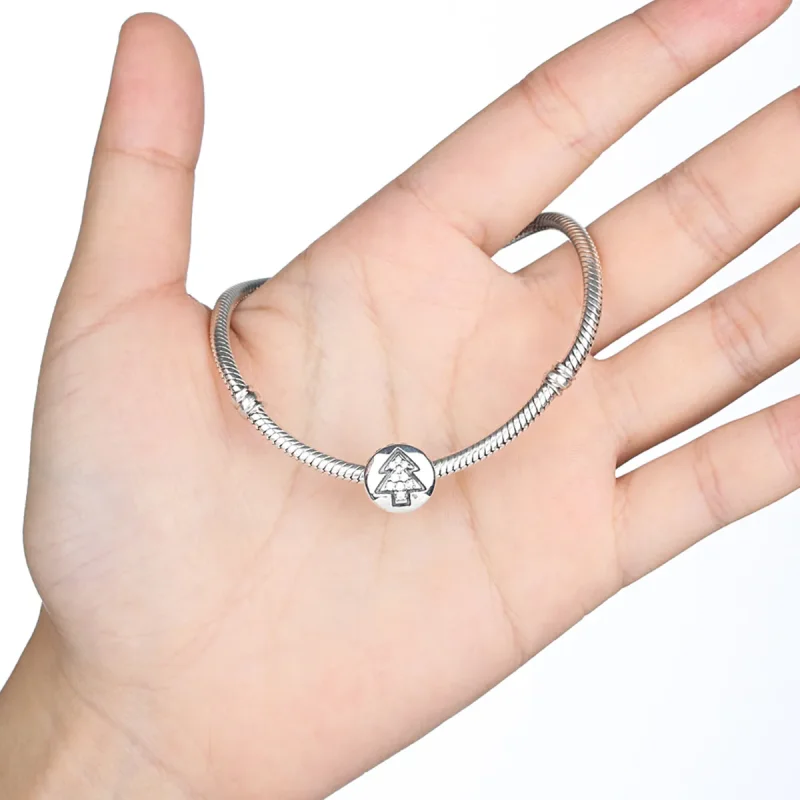 (image for) Silver Christmas Tree Charm - PANDORA Style - SCC064 - View 4