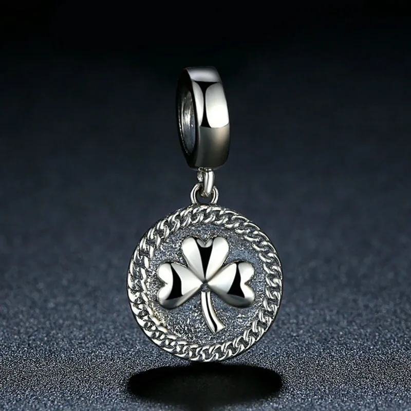 (image for) Silver Clover Dangle - PANDORA Style - SCC039 - View 4