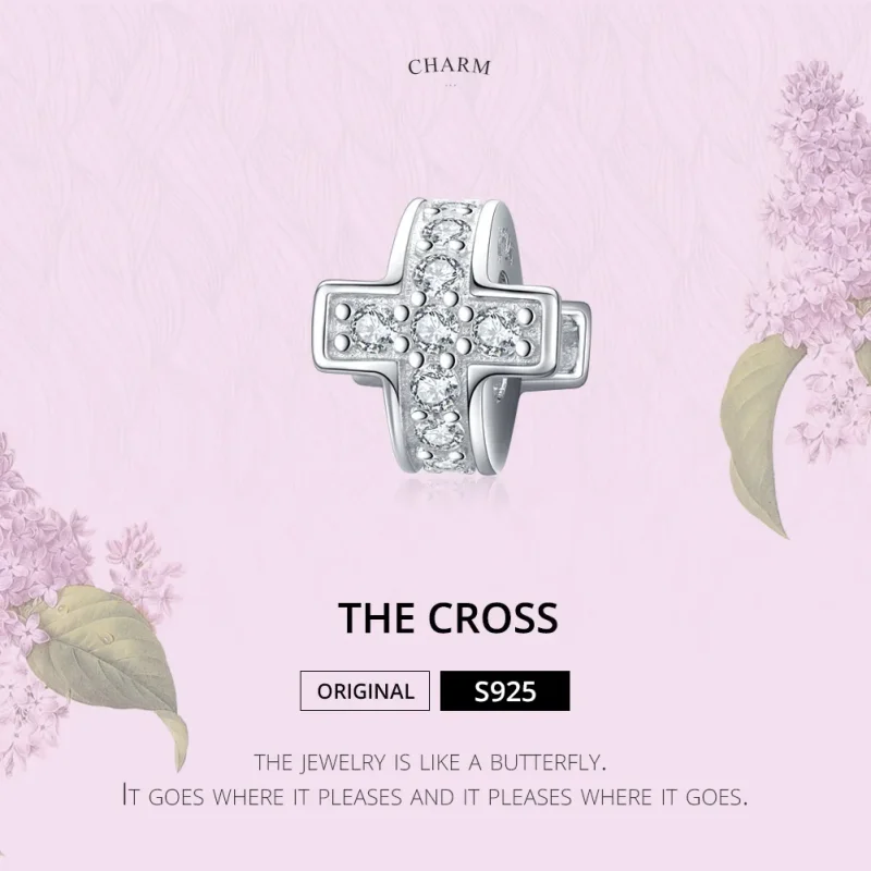 (image for) Silver Cross Charm - PANDORA Style - SCC1292 - View 2