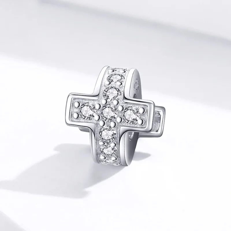 (image for) Silver Cross Charm - PANDORA Style - SCC1292 - View 3