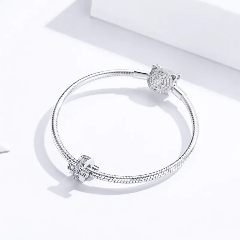 (image for) Silver Cross Charm - PANDORA Style - SCC1292 - View 4