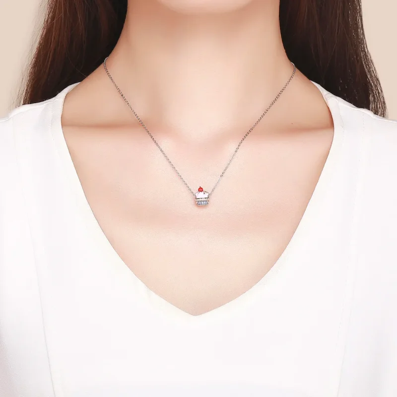 (image for) Silver Cup Cake Charm - PANDORA Style - SCC1084 - View 3