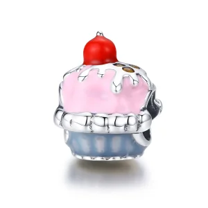 (image for) Silver Cup Cake Charm - PANDORA Style - SCC1084
