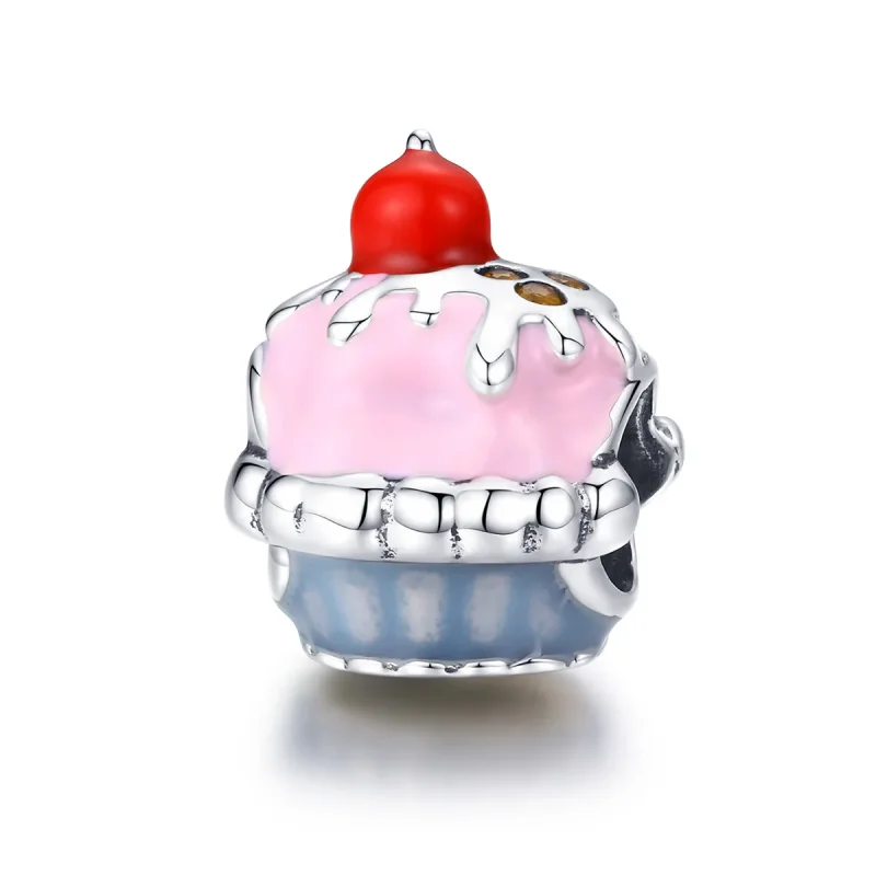 (image for) Silver Cup Cake Charm - PANDORA Style - SCC1084 - Product Image