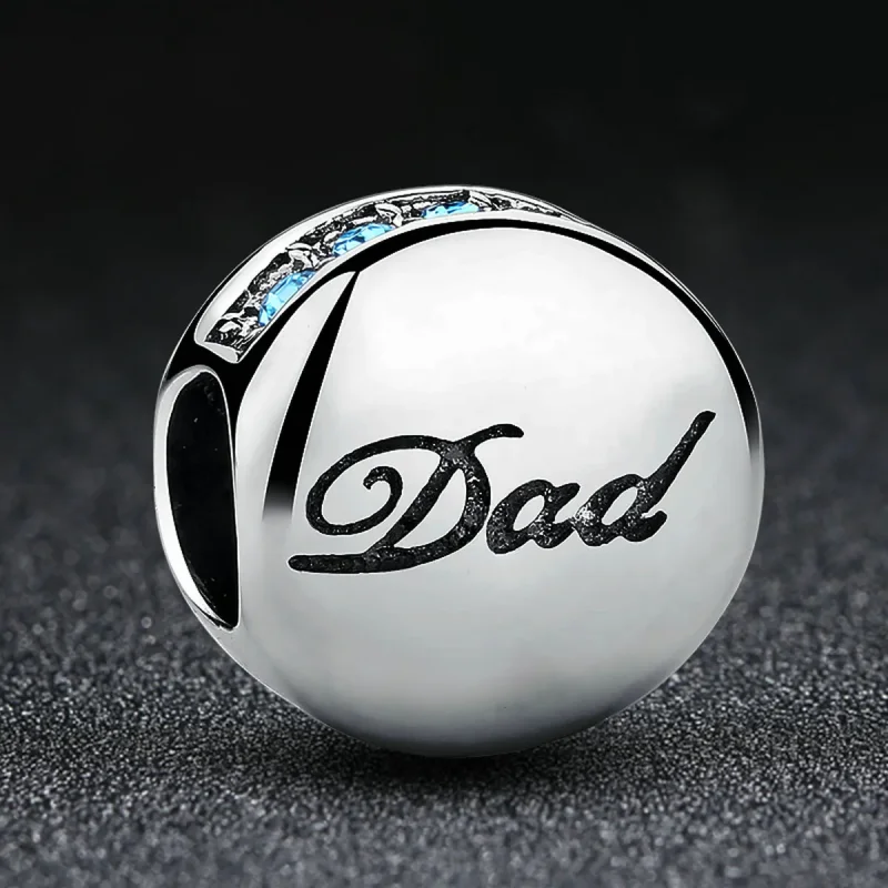 (image for) Silver Dad Charm - PANDORA Style - SCC006 - View 3