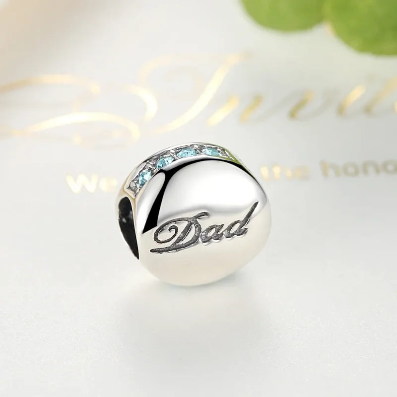 (image for) Silver Dad Charm - PANDORA Style - SCC006 - View 4