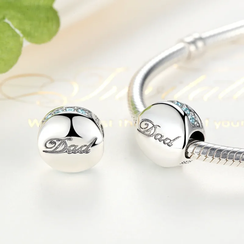 (image for) Silver Dad Charm - PANDORA Style - SCC006 - View 5