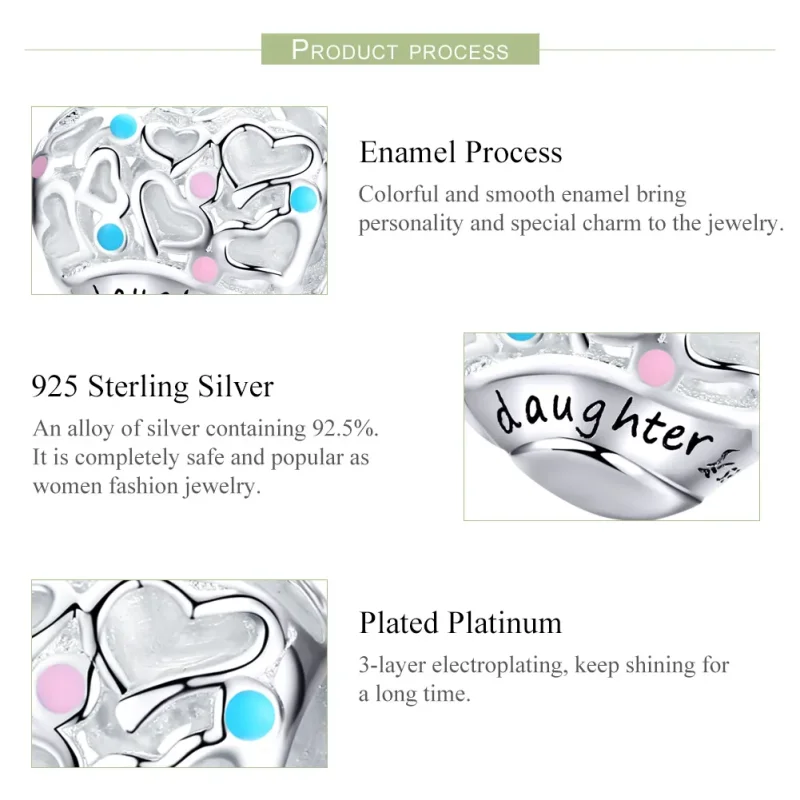 (image for) Silver Daughter Charm - PANDORA Style - SCC1152 - View 4