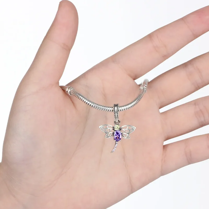 (image for) Silver Dragonfly Dangle - PANDORA Style - SCC048 - View 5