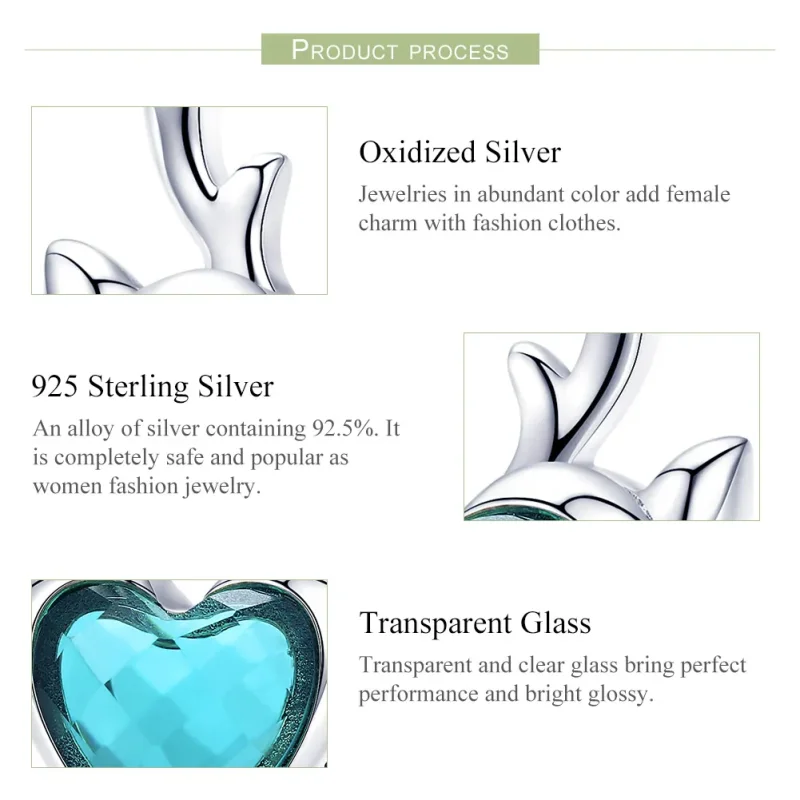 (image for) Silver Elk Charm - PANDORA Style - SCC1022 - View 6