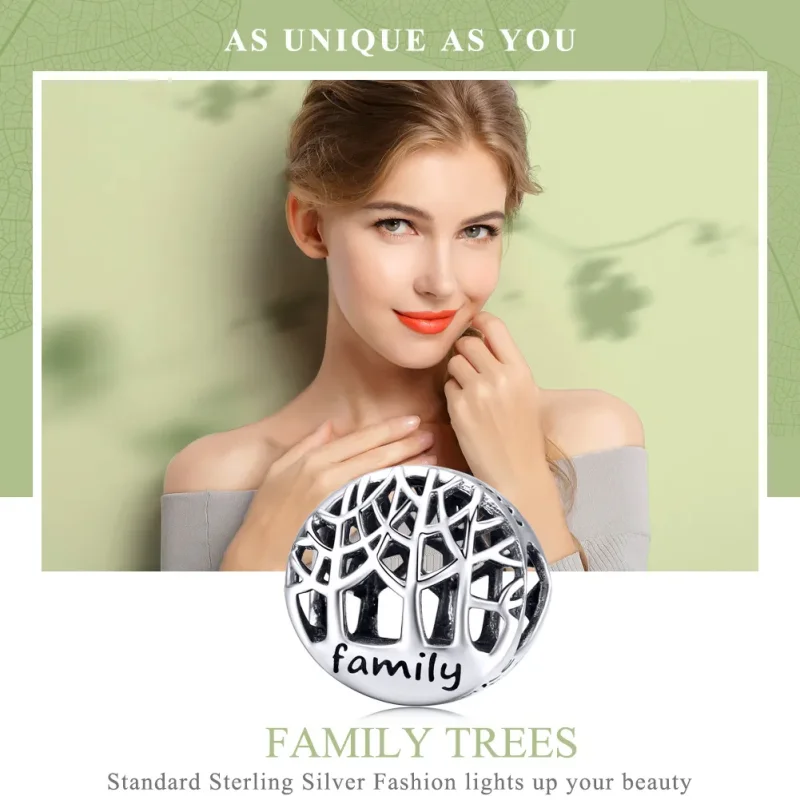(image for) Silver Family Forest Charm - PANDORA Style - SCC1144 - View 2