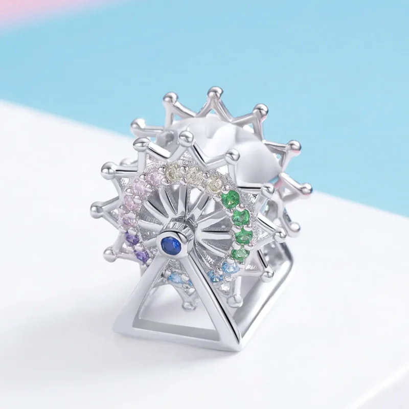 (image for) Silver Ferris Wheel Charm - PANDORA Style - SCC1028 - View 2