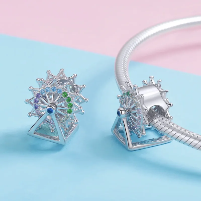 (image for) Silver Ferris Wheel Charm - PANDORA Style - SCC1028 - View 4