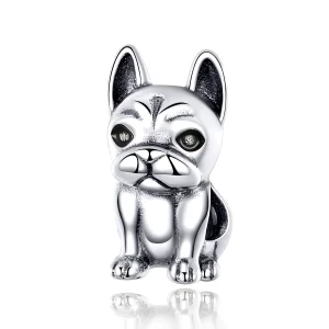 (image for) Silver French Bulldog Charm - PANDORA Style - SCC1306
