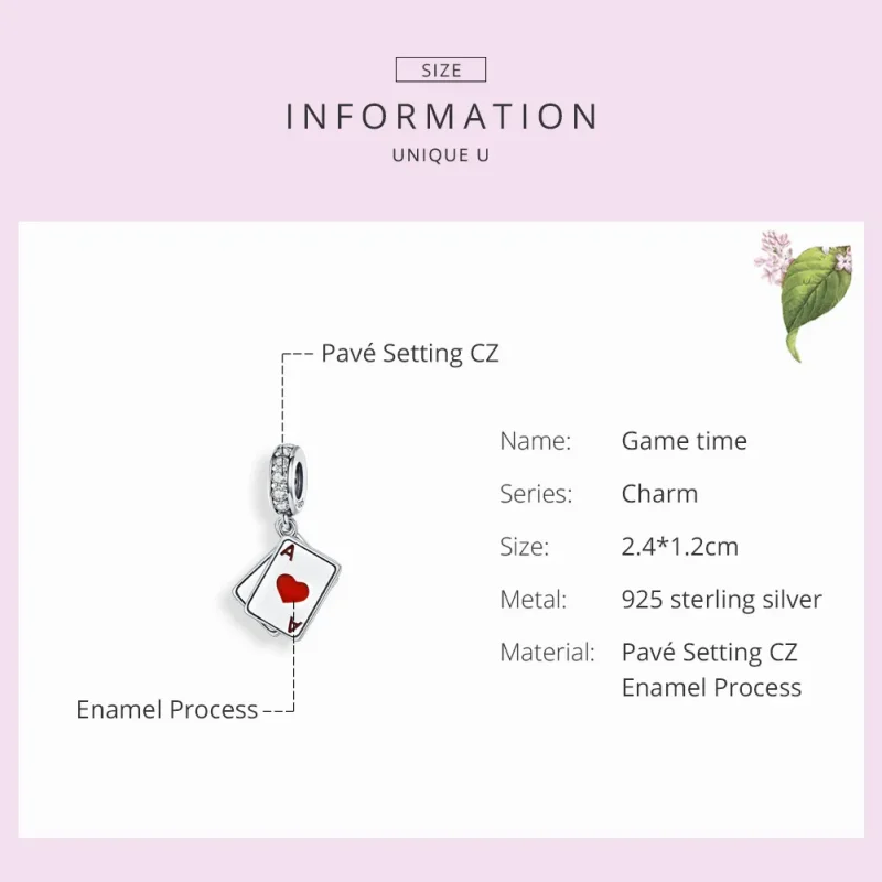 (image for) Silver Game Time Dangle - PANDORA Style - SCC1172 - View 3