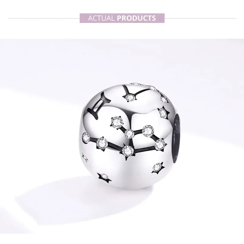 (image for) Silver Gemini Charm - PANDORA Style - SCC1218-3 - View 2