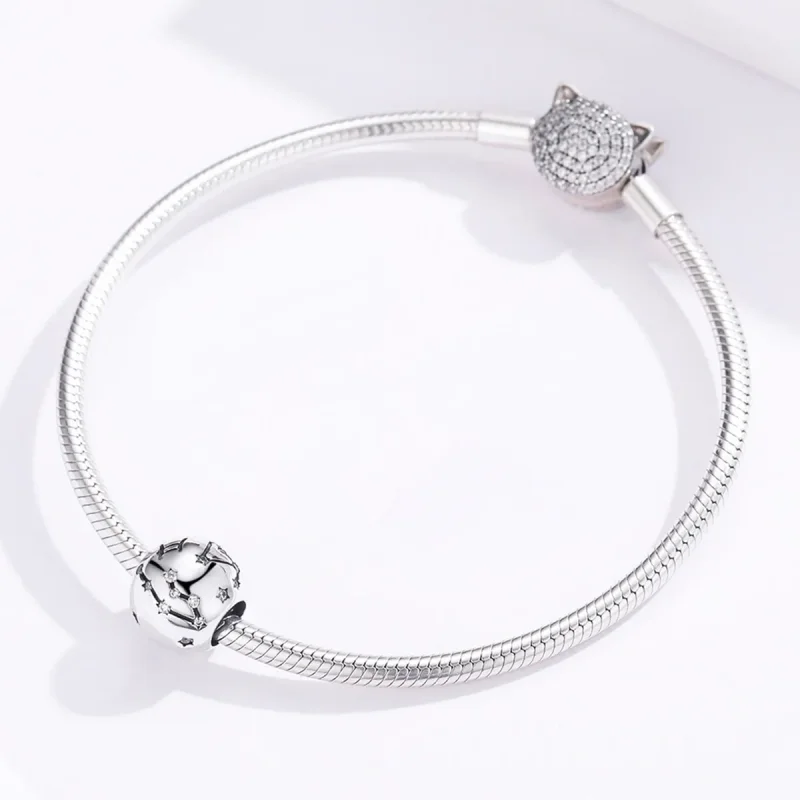 (image for) Silver Gemini Charm - PANDORA Style - SCC1218-3 - View 3