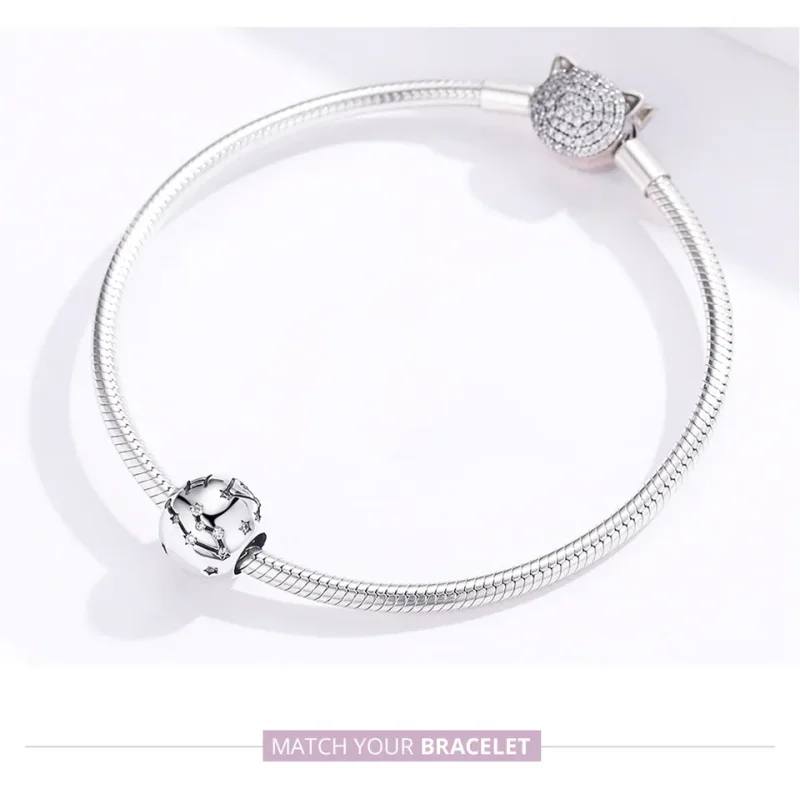 (image for) Silver Gemini Charm - PANDORA Style - SCC1218-3 - View 6