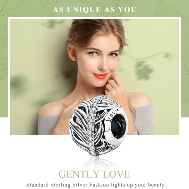 (image for) Silver Gently Love Charm - PANDORA Style - SCC1065 - View 2