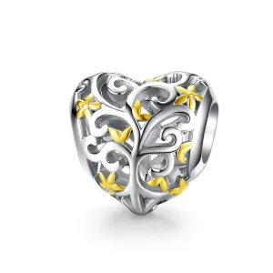 (image for) Silver & Gold-Plated Life Tree Charm - PANDORA Style - SCC1249