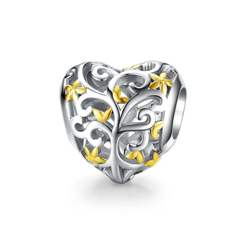 (image for) Silver & Gold-Plated Life Tree Charm - PANDORA Style - SCC1249 - Product Image