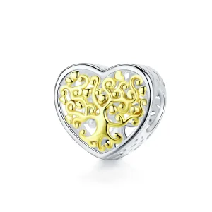 (image for) Silver & Gold-Plated Life Tree Charm - PANDORA Style - SCC1264