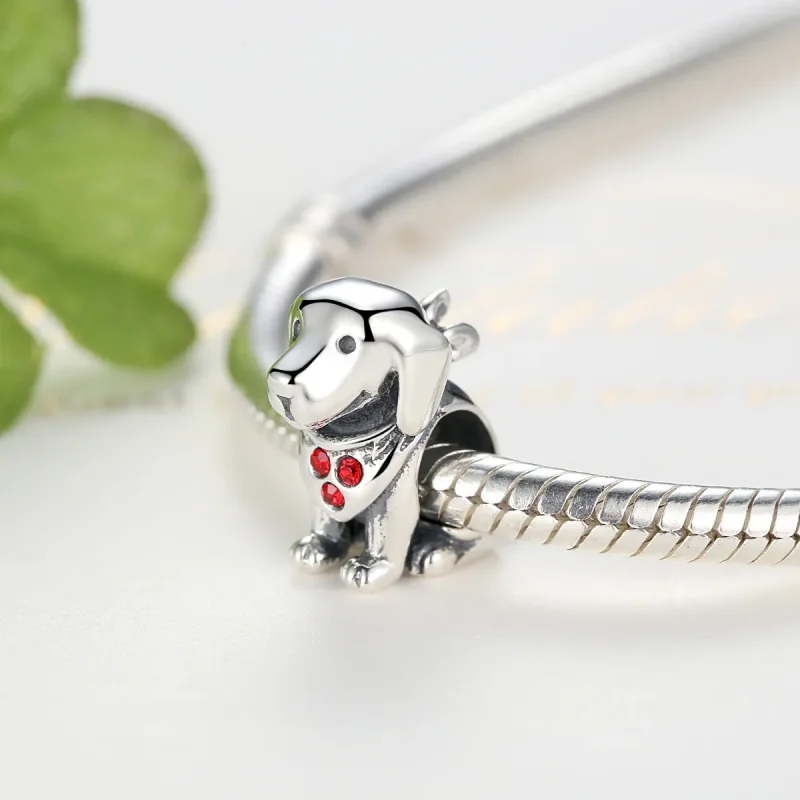 (image for) Silver Golden Retriever Charm - PANDORA Style - SCC016 - View 5