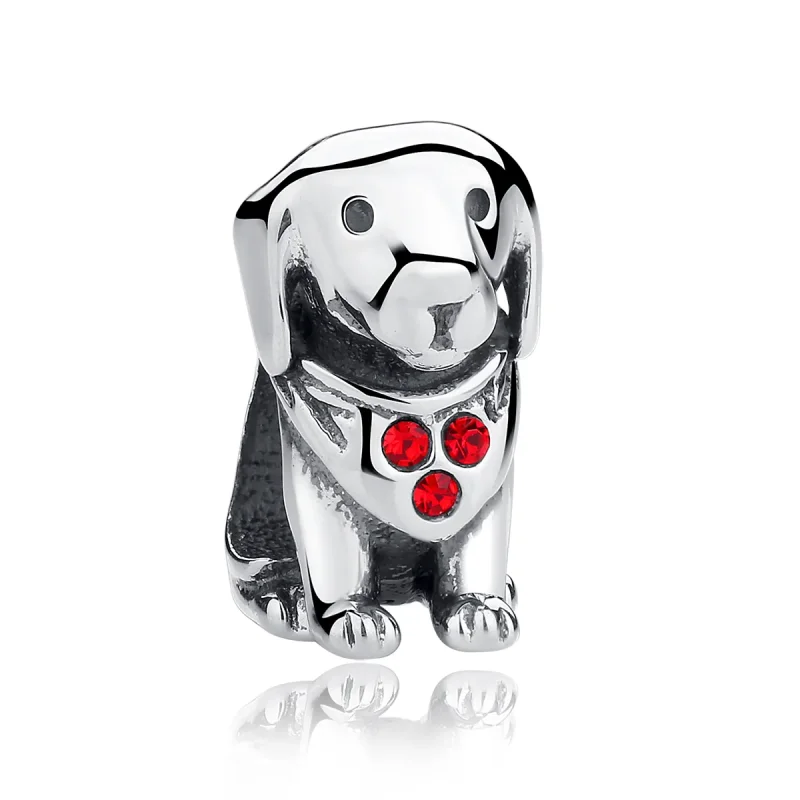 (image for) Silver Golden Retriever Charm - PANDORA Style - SCC016 - Product Image