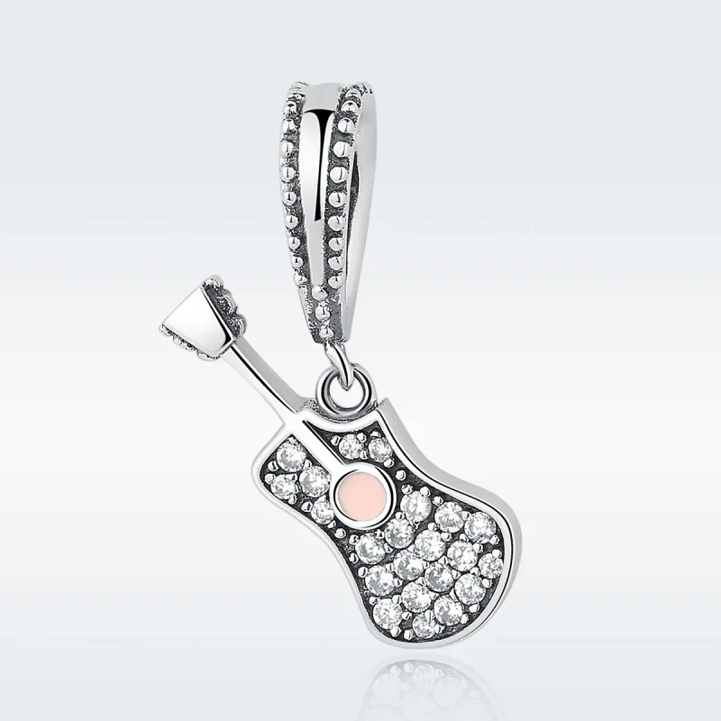 (image for) Silver Guitar Dangle - PANDORA Style - SCC113 - Product Image