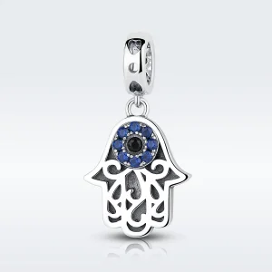 (image for) Silver Hamsa Hand Dangle - PANDORA Style - SCC085