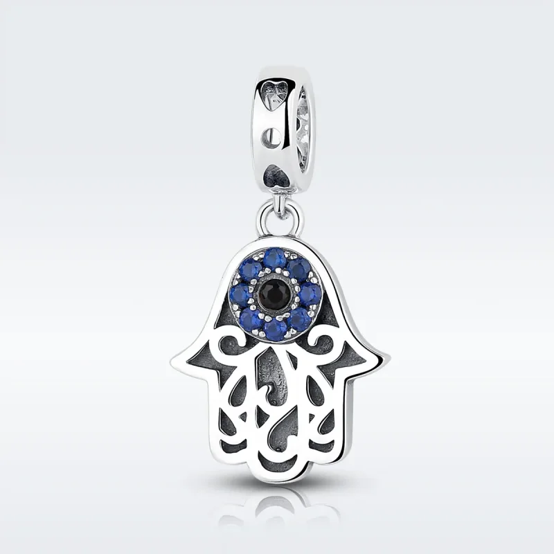 (image for) Silver Hamsa Hand Dangle - PANDORA Style - SCC085 - Product Image