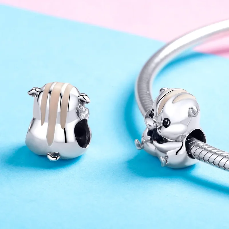 (image for) Silver Hamster Charm - PANDORA Style - SCC1133 - View 3