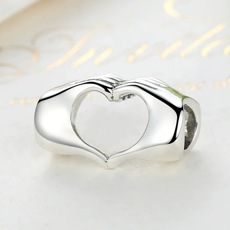 (image for) Silver Hands with Love Charm - PANDORA Style - SCC125 - View 2