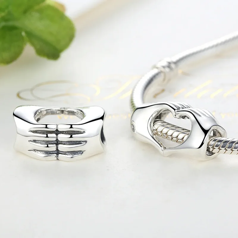 (image for) Silver Hands with Love Charm - PANDORA Style - SCC125 - View 3