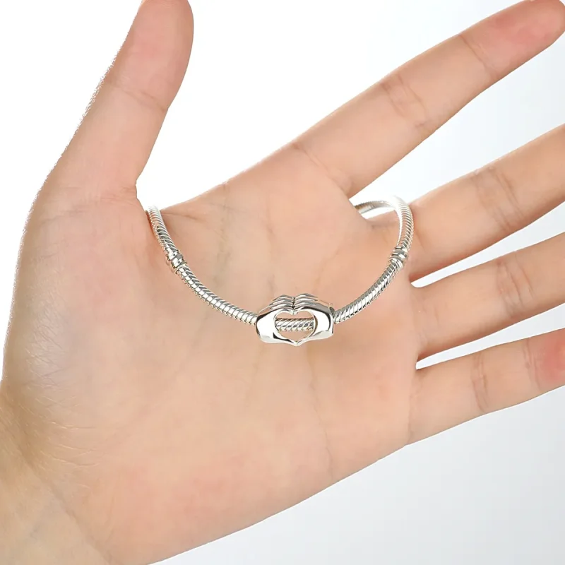(image for) Silver Hands with Love Charm - PANDORA Style - SCC125 - View 4