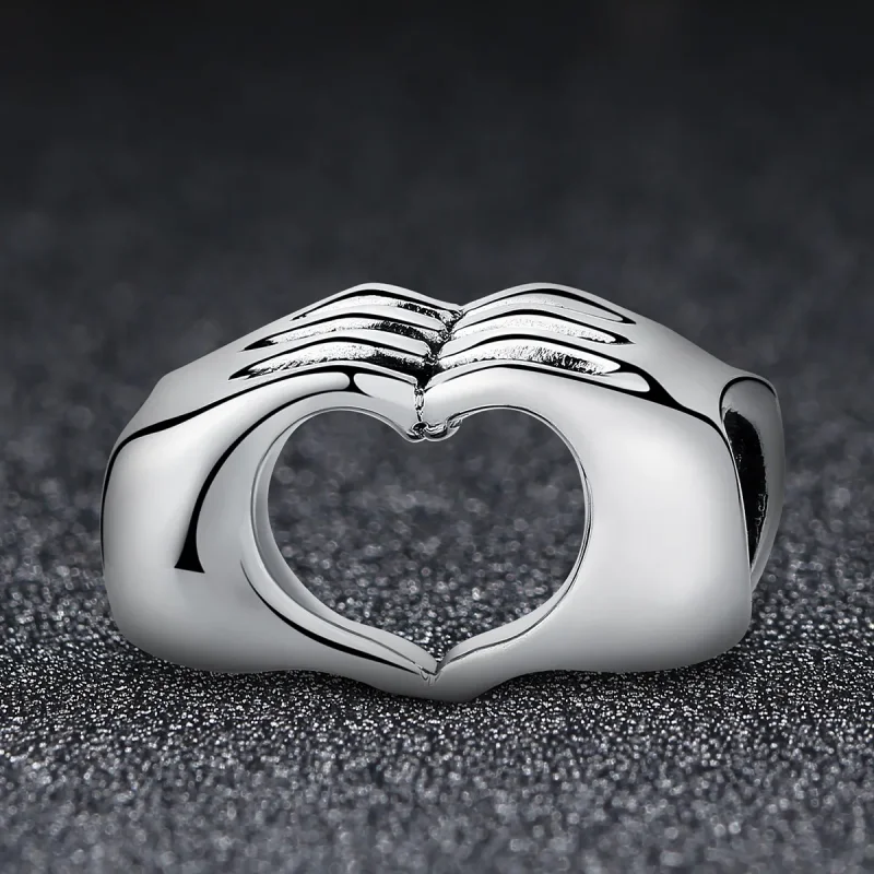 (image for) Silver Hands with Love Charm - PANDORA Style - SCC125 - View 5
