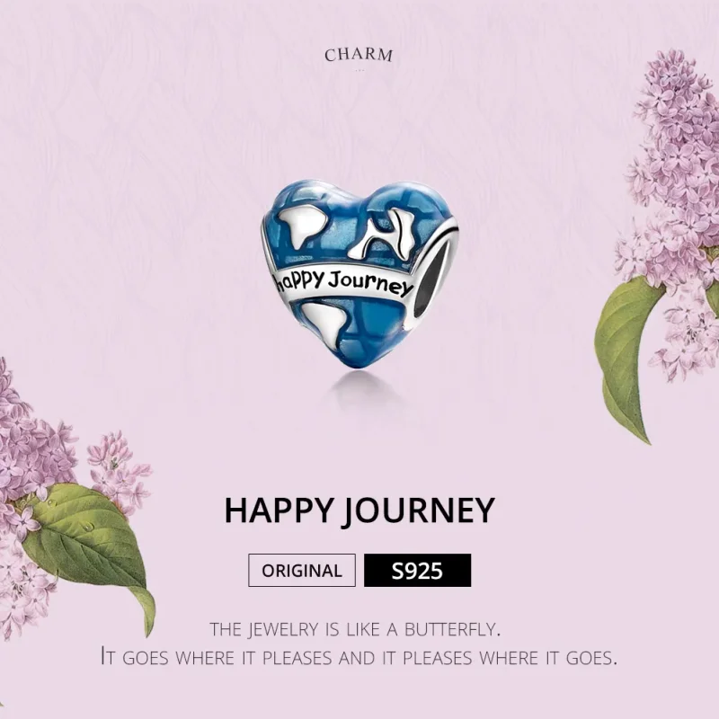 (image for) Silver Happy Journey Charm - PANDORA Style - SCC1176 - View 2