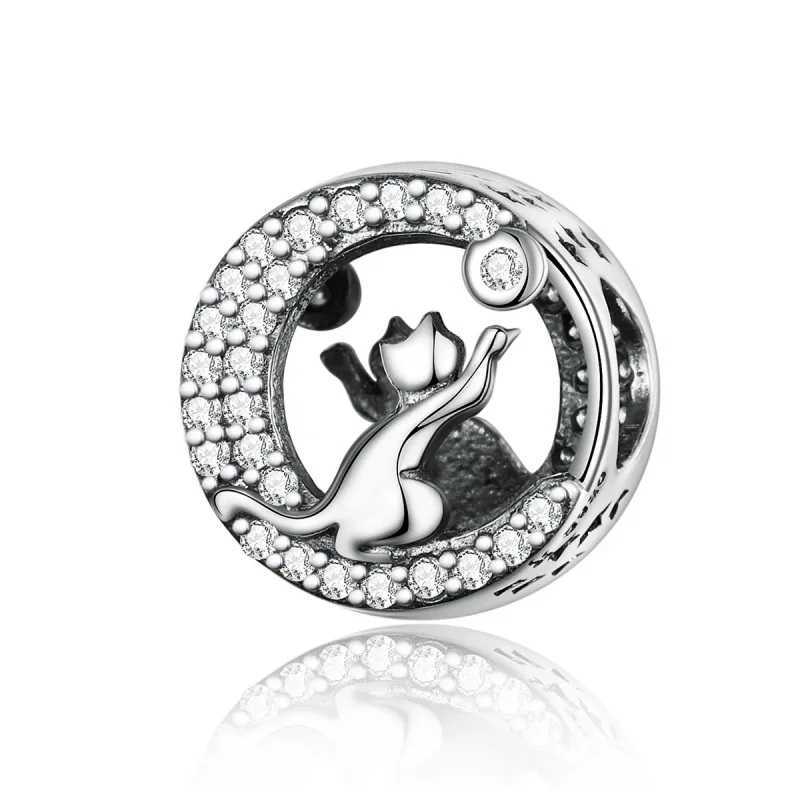 (image for) Silver Happy Kitten Charm - PANDORA Style - SCC1203 - Product Image