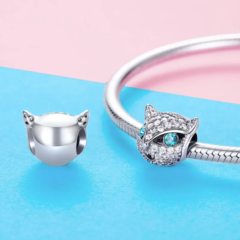 (image for) Silver Happy Kitty Charm - PANDORA Style - SCC1131 - View 3