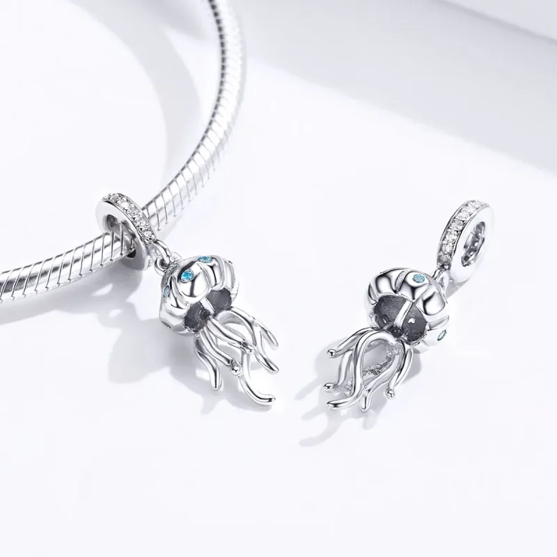 (image for) Silver Jellyfish Dangle - PANDORA Style - SCC1297 - View 4