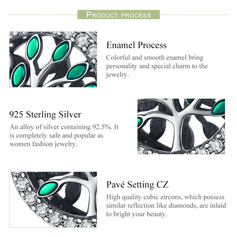 (image for) Silver Life Tree Charm - PANDORA Style - SCC1095 - View 4