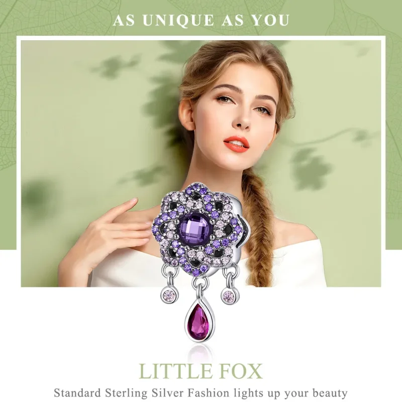 (image for) Silver Lingering Flower Charm - PANDORA Style - SCC1075 - View 2