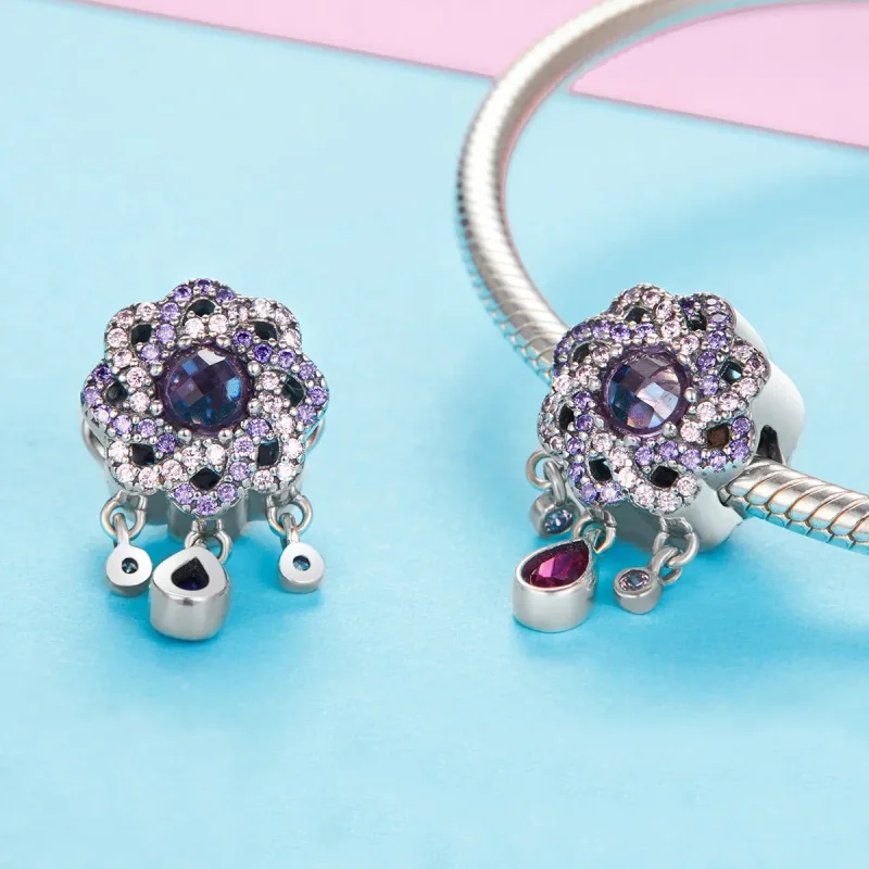 (image for) Silver Lingering Flower Charm - PANDORA Style - SCC1075 - View 3