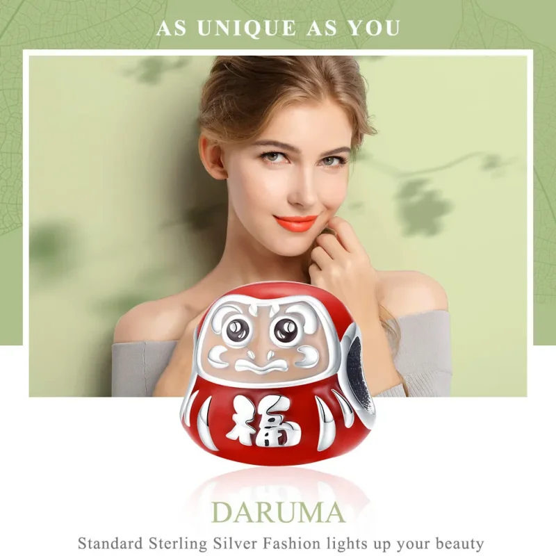 (image for) Silver Little Daruma Charm - PANDORA Style - SCC1087 - View 2