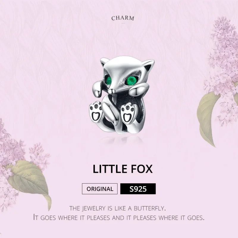 (image for) Silver Little Fox Charm - PANDORA Style - SCC1290 - View 2
