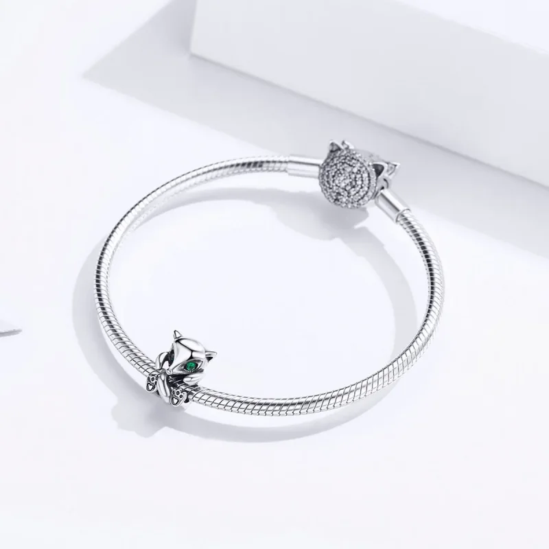(image for) Silver Little Fox Charm - PANDORA Style - SCC1290 - View 3