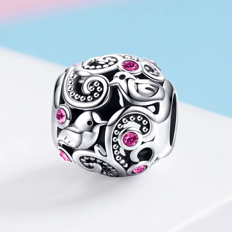 (image for) Silver Love Messenger Charm - PANDORA Style - SCC1014 - View 2
