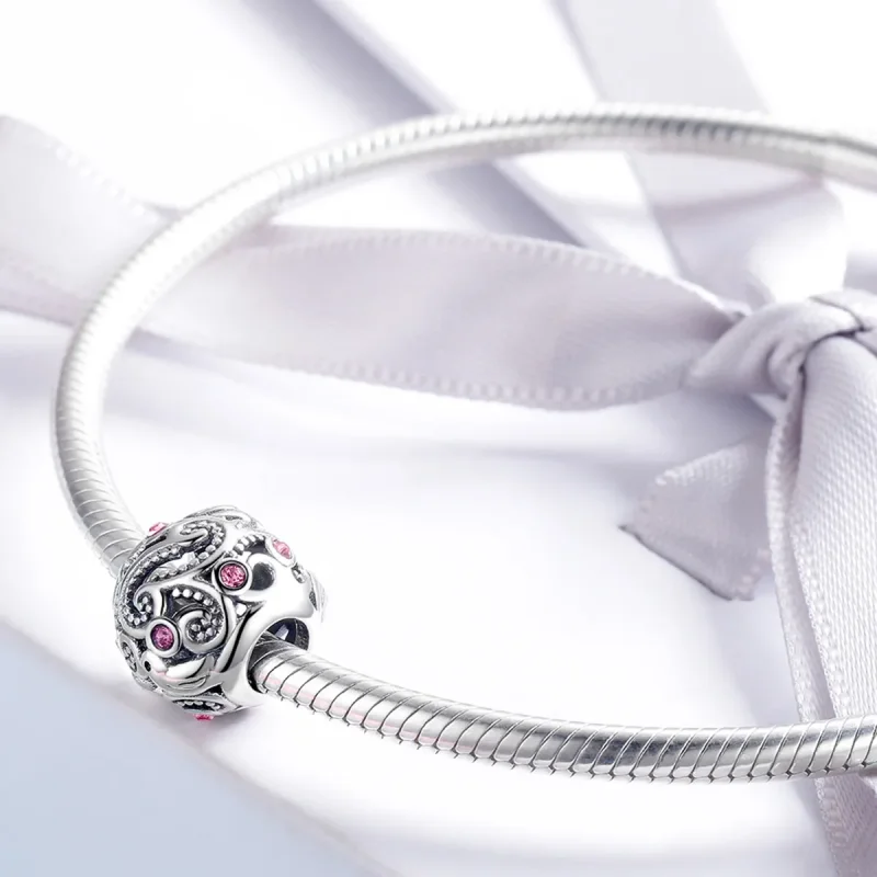 (image for) Silver Love Messenger Charm - PANDORA Style - SCC1014 - View 3