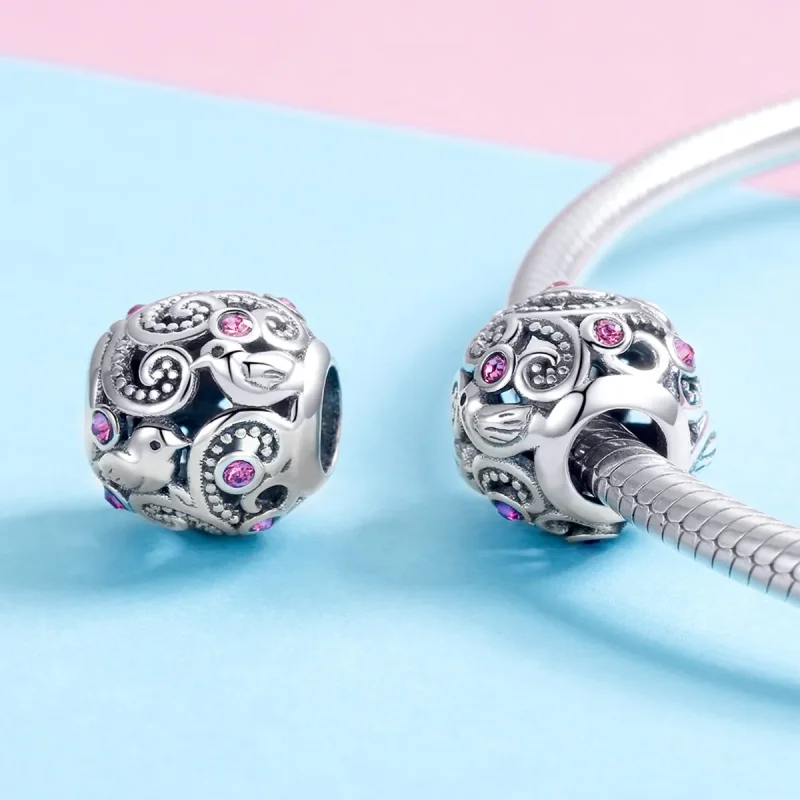 (image for) Silver Love Messenger Charm - PANDORA Style - SCC1014 - View 4